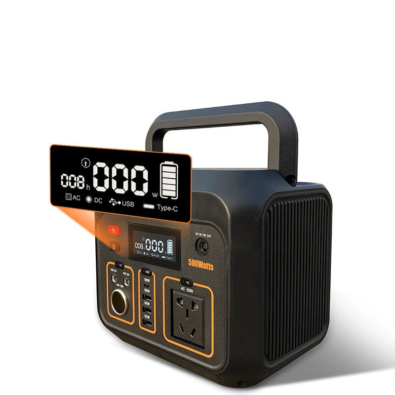 Portable Power Station 500W – High-Capacity 140,000mAh Outdoor Backup Battery with Pure Sine Wave AC Output for Camping & Emergency Use